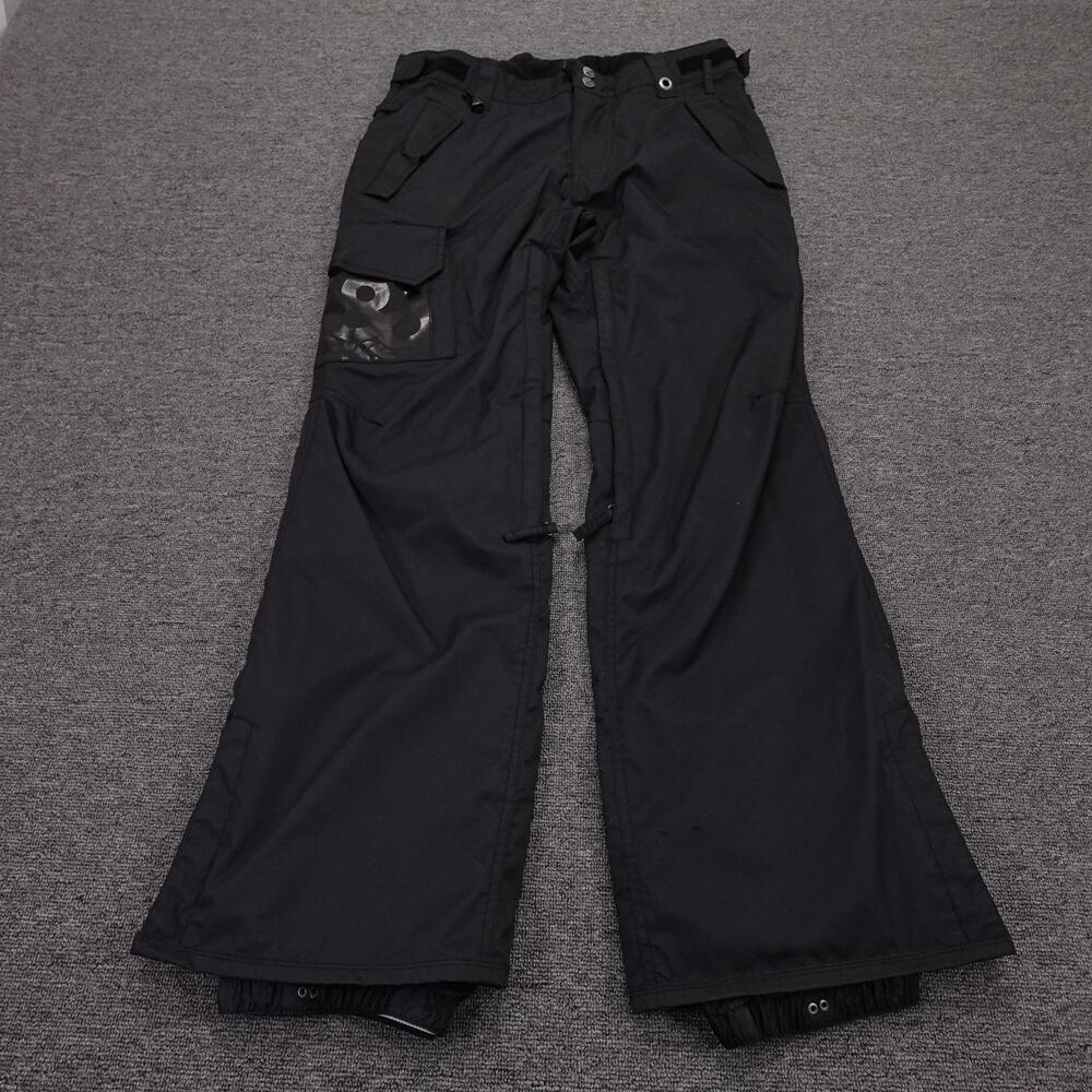 686 Snow Pants Mens Medium 34x32 Black Manual InfiDRY Insulated Waterproof Ski